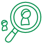 Magnifying glass looking at processes to make risk-informed decisions